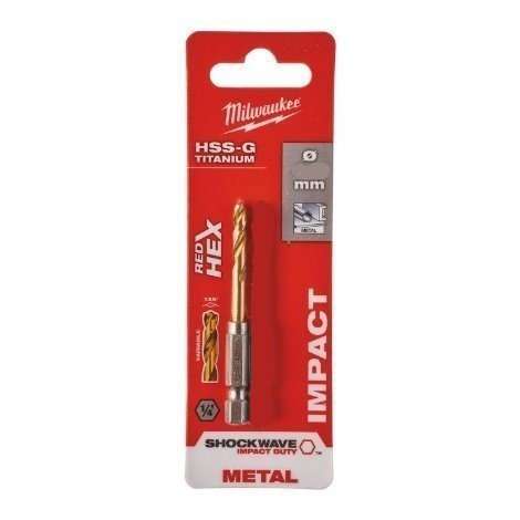 Τρυπάνια Τιτανίου 2τεμ HSS-G TiN Hex 5mm 48894712 Milwaukee