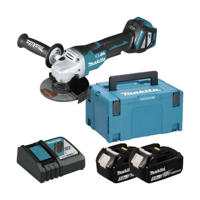 Γωνιακός Τροχός Ρυθμιζόμενος 18V (2x5.0Ah) DGA517RTJ Makita