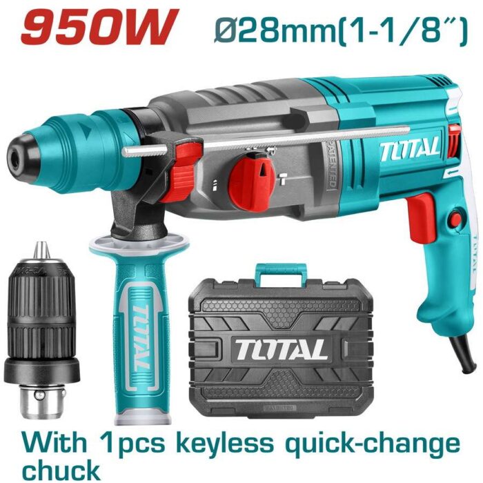 Πιστολέτο Περιστροφικό Σκαπτικό SDS-Plus 950W TH309288-2 TOTAL