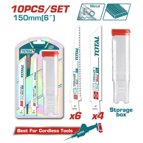 Σετ 10 Τεμ. Λάμες Σπαθόσεγας Ξύλου + Μετάλλου TACS21002 TOTAL