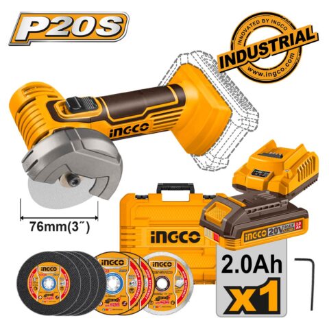 Μίνι Τροχός Μπαταρίας 76mm 20V 1X2.0Ah CAGLI76012E Ingco